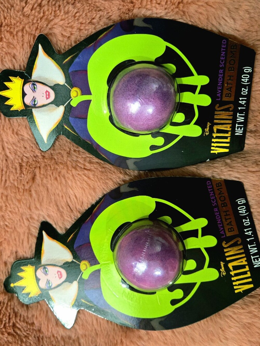 NEW Disney Villains Lavender Scented Bath Bombs - Set Of 2